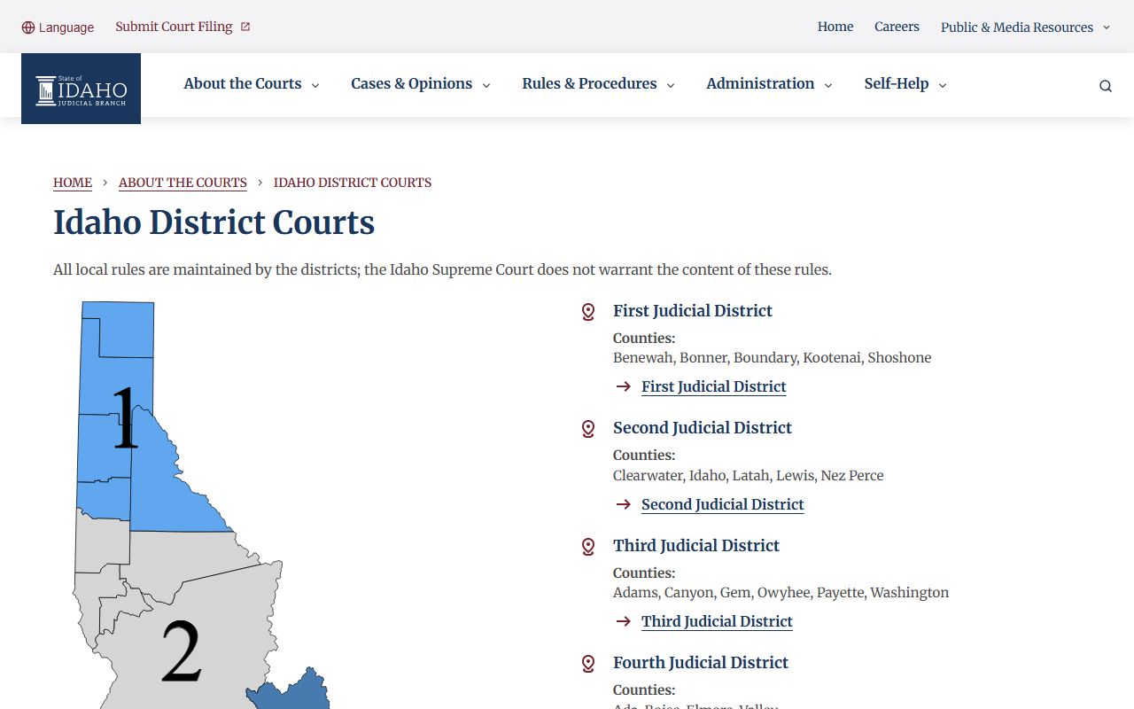 Bonneville County court records Idaho District Court overview
